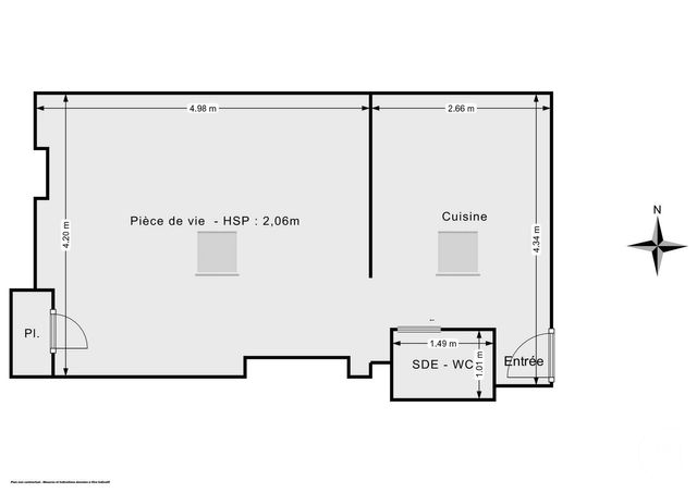 Appartement F1 &agrave; vendre - 1 pi&egrave;ce - 17 m2 - Paris - 75011 - ILE-DE-FRANCE