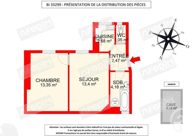 Appartement &agrave; vendre - 2 pi&egrave;ces - 36,96 m2 - Paris - 75012 - ILE-DE-FRANCE
