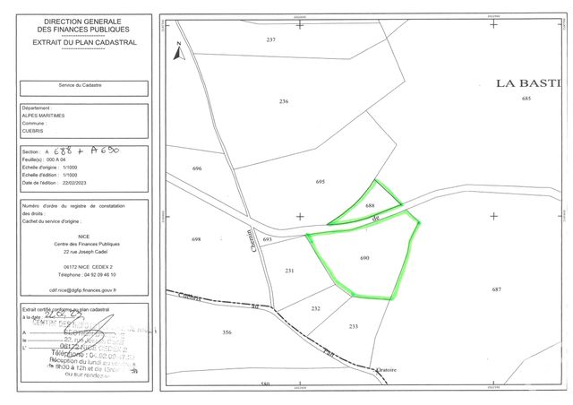 Terrain &agrave; vendre - 1993 m2 - Cuebris - 06 - PROVENCE-ALPES-COTE-D-AZUR