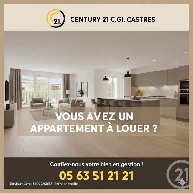 Appartement à louer - 4 pièces - 55 m2 - Castres - 81 - MIDI-PYRENEES