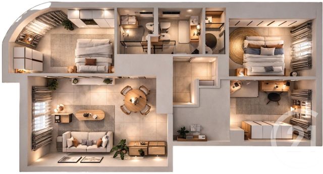 Appartement F3 &agrave; vendre - 3 pi&egrave;ces - 89,01 m2 - Nice - 06 - PROVENCE-ALPES-COTE-D-AZUR