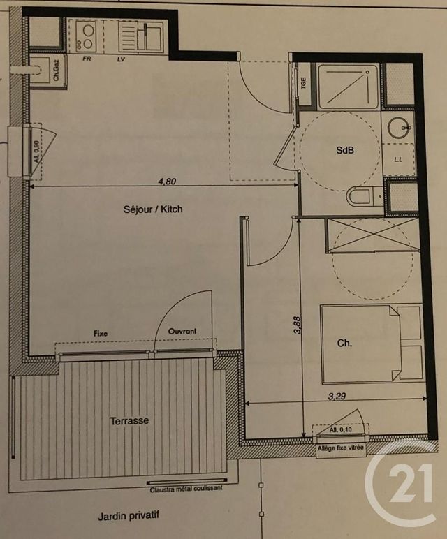 Appartement T2 &agrave; vendre - 2 pi&egrave;ces - 42 m2 - Aucamville - 31 - MIDI-PYRENEES