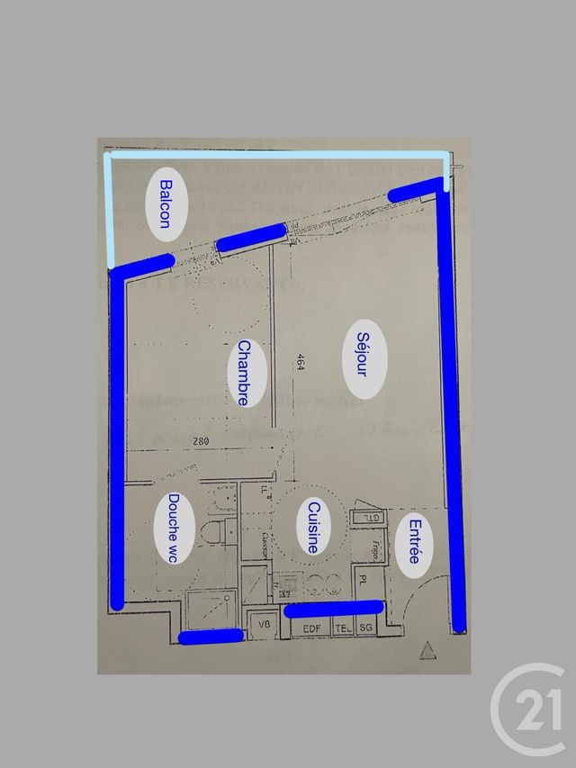 Appartement F2 &agrave; vendre - 2 pi&egrave;ces - 43,34 m2 - Sannois - 95 - ILE-DE-FRANCE