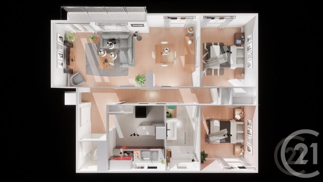 Appartement T3 &agrave; vendre - 3 pi&egrave;ces - 72 m2 - Troyes - 10 - CHAMPAGNE-ARDENNE