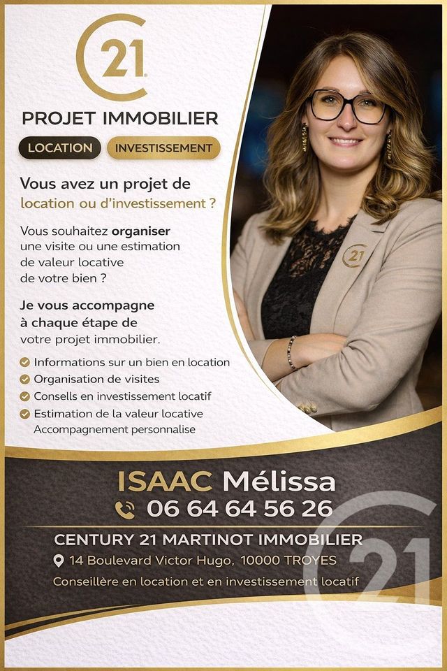 Appartement Studio &agrave; louer - 1 pi&egrave;ce - 17 m2 - Troyes - 10 - CHAMPAGNE-ARDENNE