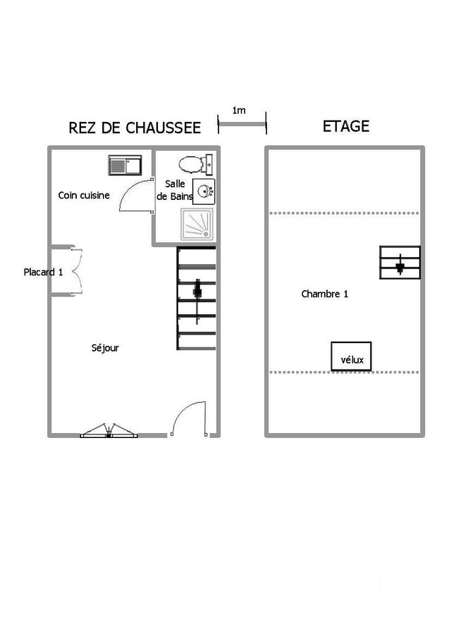 Appartement Duplex &agrave; louer - 2 pi&egrave;ces - 26,58 m2 - Troyes - 10 - CHAMPAGNE-ARDENNE