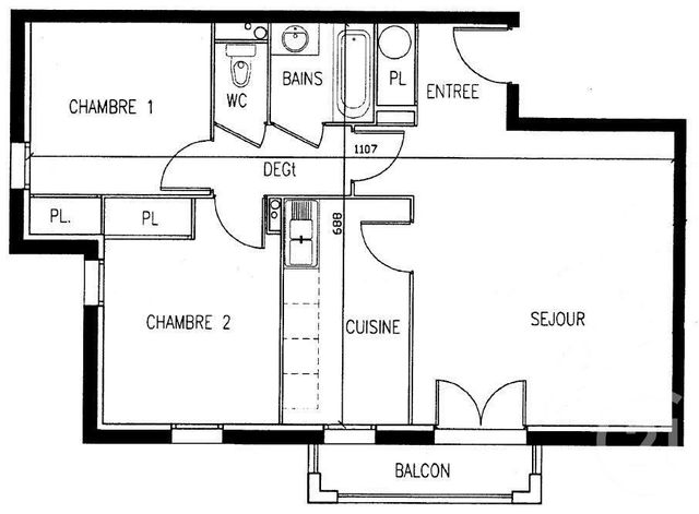 Appartement F3 &agrave; louer - 3 pi&egrave;ces - 65 m2 - Troyes - 10 - CHAMPAGNE-ARDENNE