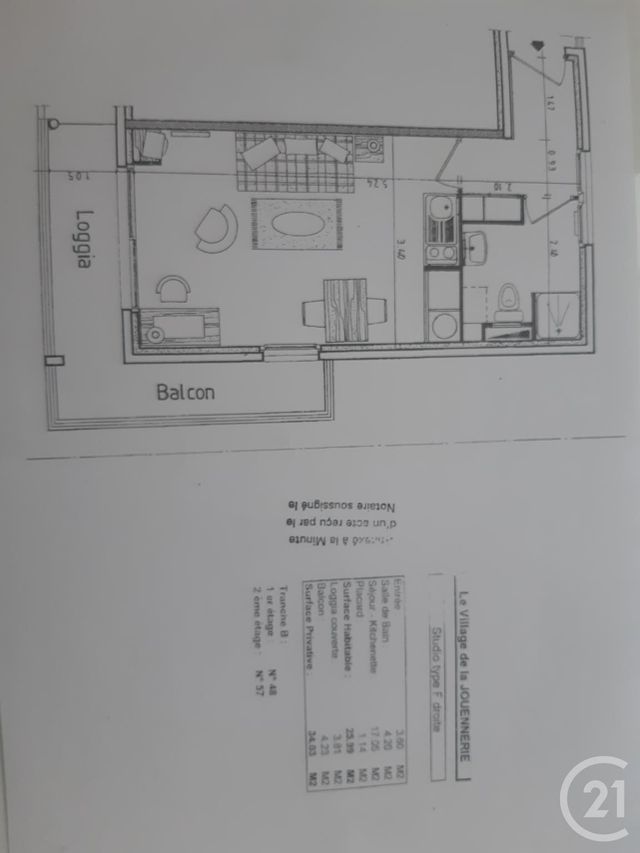 Appartement F1 &agrave; louer - 1 pi&egrave;ce - 25 m2 - Cherbourg En Cotentin - 50 - BASSE-NORMANDIE