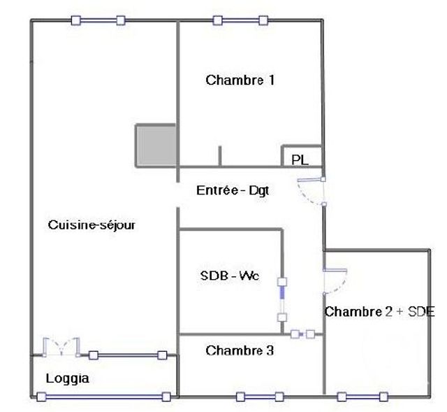 Appartement F3 &agrave; vendre - 3 pi&egrave;ces - 62 m2 - Sete - 34 - LANGUEDOC-ROUSSILLON