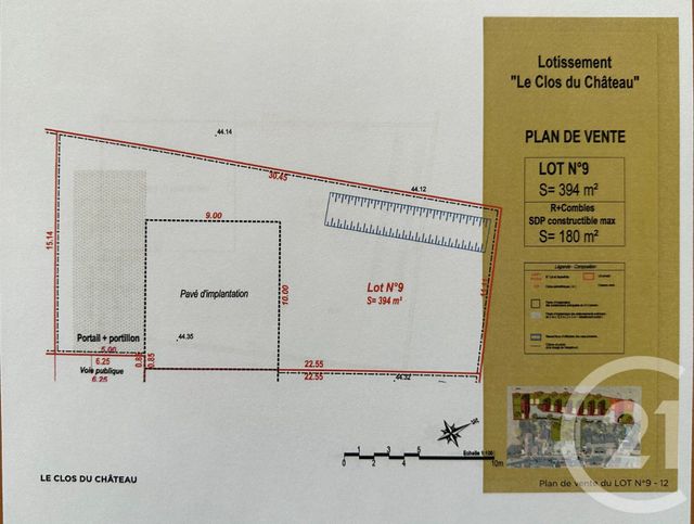 Terrain à vendre - 394 m2 - Lesches - 77 - ILE-DE-FRANCE