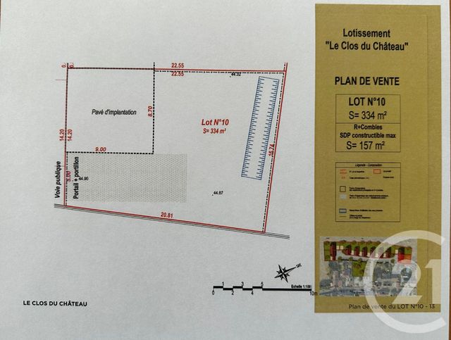 Terrain à vendre - 334 m2 - Lesches - 77 - ILE-DE-FRANCE