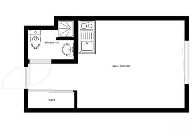 Appartement Studio à vendre - 1 pièce - 18,83 m2 - Bordeaux - 33 - AQUITAINE