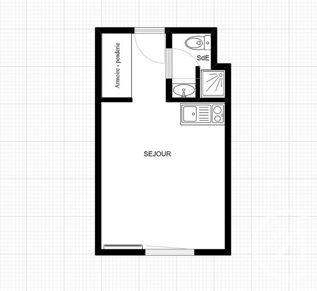 Appartement Studio à vendre - 1 pièce - 18,70 m2 - Bordeaux - 33 - AQUITAINE