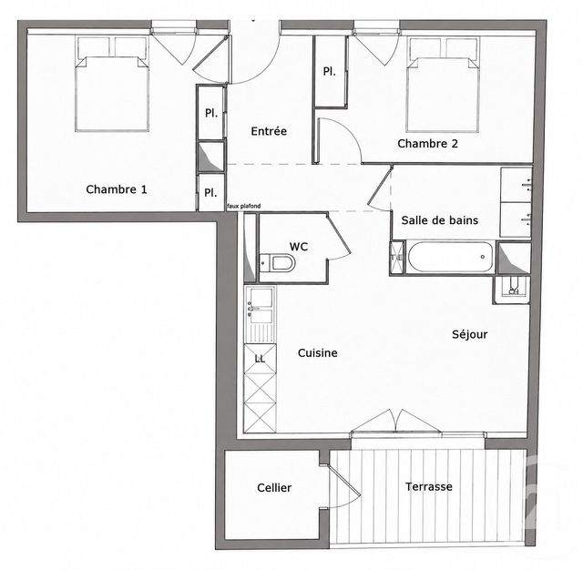 Appartement T3 &agrave; vendre - 3 pi&egrave;ces - 56,65 m2 - Bordeaux - 33 - AQUITAINE