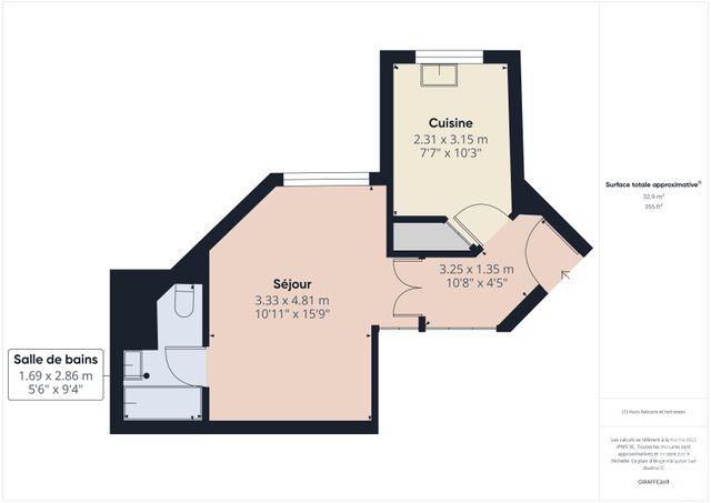Appartement T2 à vendre - 2 pièces - 34,34 m2 - Boulogne Billancourt - 92 - ILE-DE-FRANCE