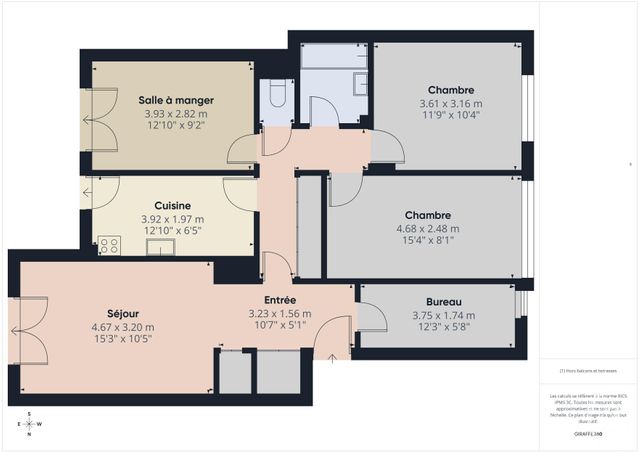 Appartement T5 &agrave; vendre - 5 pi&egrave;ces - 80,09 m2 - Boulogne Billancourt - 92 - ILE-DE-FRANCE