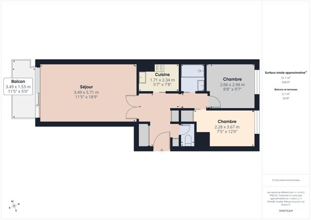 Appartement T3 &agrave; vendre - 3 pi&egrave;ces - 52 m2 - Boulogne Billancourt - 92 - ILE-DE-FRANCE