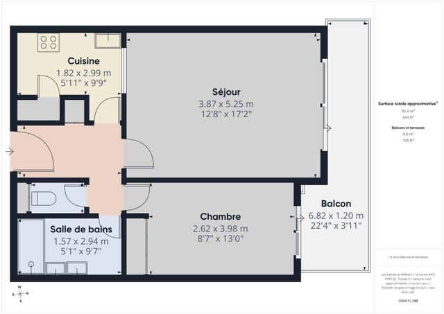 Appartement T2 &agrave; vendre - 2 pi&egrave;ces - 50,20 m2 - Boulogne Billancourt - 92 - ILE-DE-FRANCE