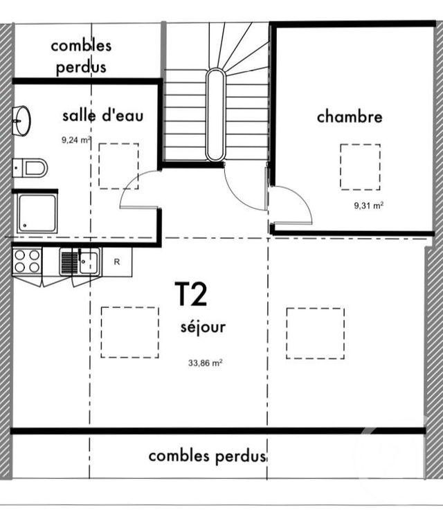 Appartement F2 à vendre - 2 pièces - 48,89 m2 - Dax - 40 - AQUITAINE