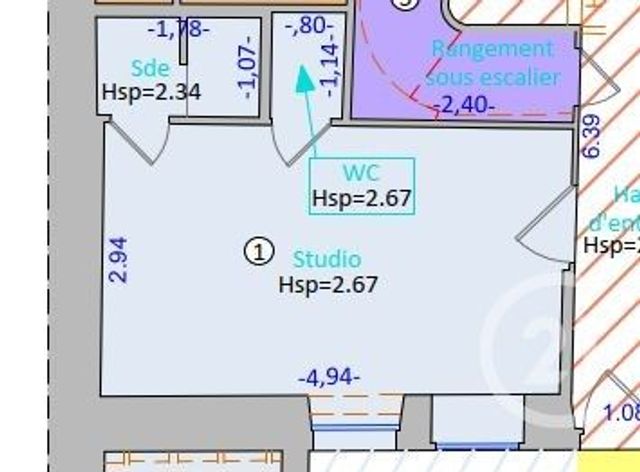 Appartement F1 &agrave; vendre - 1 pi&egrave;ce - 17,10 m2 - Dax - 40 - AQUITAINE