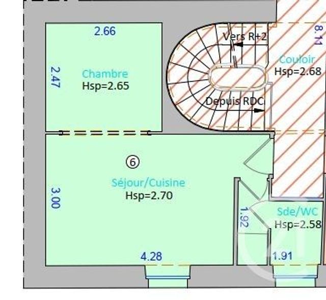 Appartement F1 &agrave; vendre - 1 pi&egrave;ce - 23,30 m2 - Dax - 40 - AQUITAINE