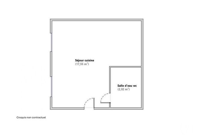 Appartement Studio &agrave; vendre - 1 pi&egrave;ce - 19,57 m2 - Paris - 75020 - ILE-DE-FRANCE