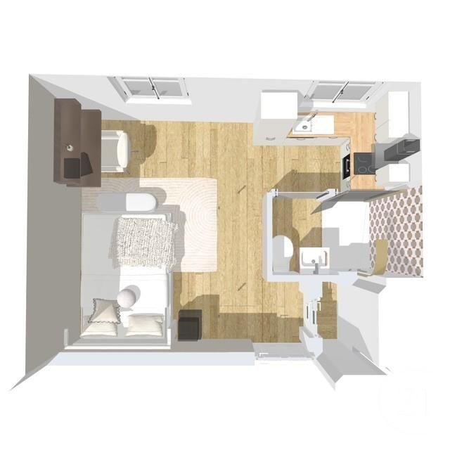 Appartement F1 &agrave; vendre - 1 pi&egrave;ce - 18,03 m2 - Paris - 75020 - ILE-DE-FRANCE