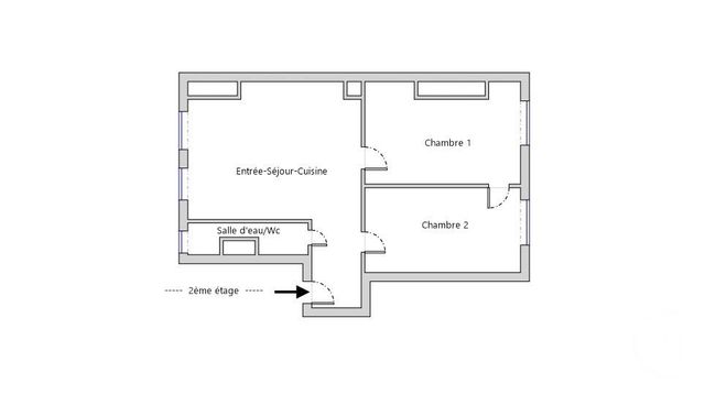 Appartement F3 &agrave; vendre - 3 pi&egrave;ces - 48,32 m2 - Paris - 75020 - ILE-DE-FRANCE