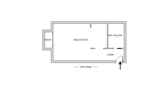 Appartement Studio &agrave; vendre - 1 pi&egrave;ce - 19,92 m2 - Paris - 75020 - ILE-DE-FRANCE