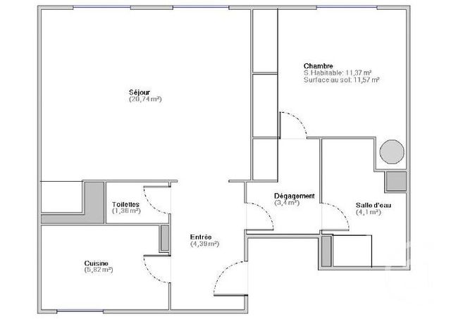 Appartement F2 &agrave; vendre - 2 pi&egrave;ces - 51,18 m2 - Paris - 75020 - ILE-DE-FRANCE