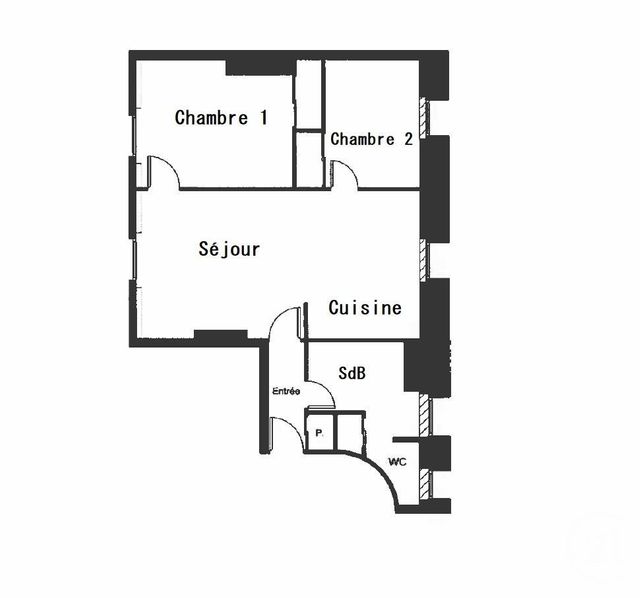Appartement F3 à vendre - 3 pièces - 44,03 m2 - Paris - 75015 - ILE-DE-FRANCE