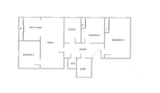 Appartement &agrave; louer - 4 pi&egrave;ces - 68,55 m2 - 92 - ILE-DE-FRANCE