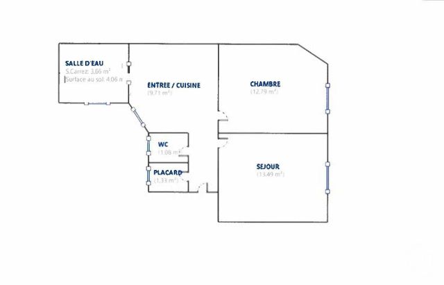 Appartement &agrave; louer - 2 pi&egrave;ces - 42,06 m2 - Paris - 75015 - ILE-DE-FRANCE