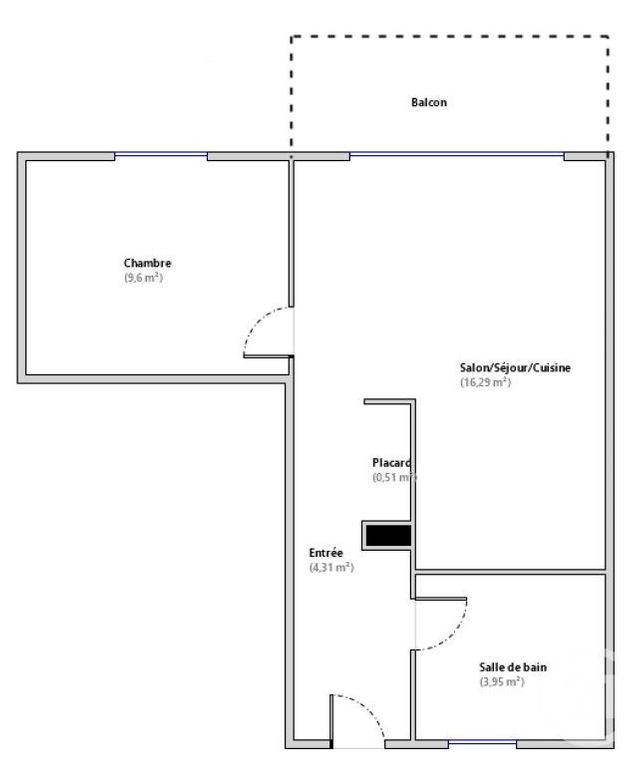 Appartement F2 &agrave; vendre - 2 pi&egrave;ces - 34,66 m2 - Clichy Sous Bois - 93 - ILE-DE-FRANCE