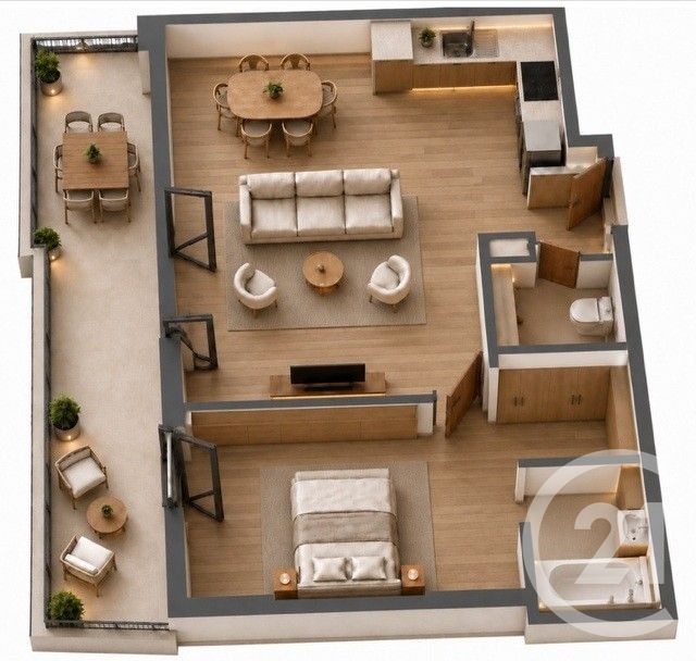 Appartement F2 &agrave; vendre - 2 pi&egrave;ces - 44,80 m2 - Thiais - 94 - ILE-DE-FRANCE