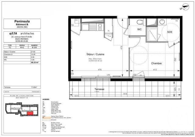 Appartement F2 à vendre - 2 pièces - 40,33 m2 - Arzon - 56 - BRETAGNE
