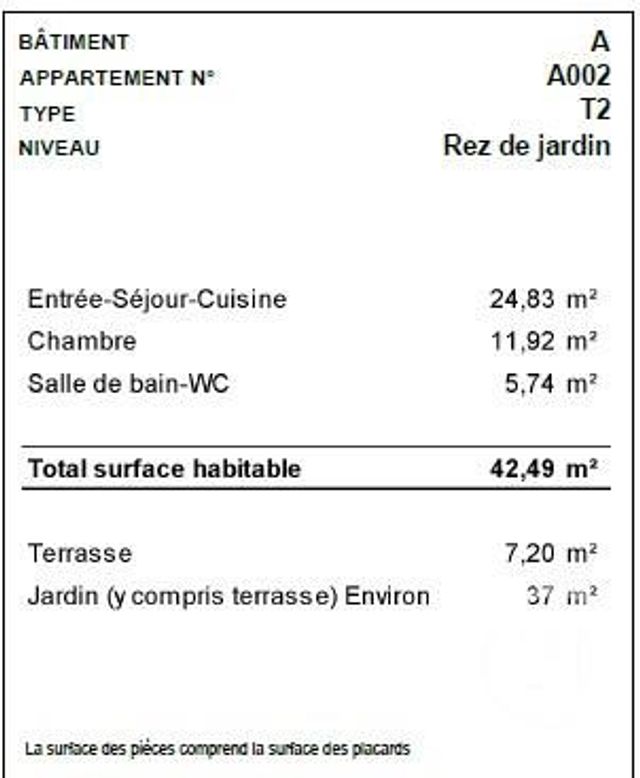 Appartement T2 à vendre - 2 pièces - 42,49 m2 - Arzon - 56 - BRETAGNE