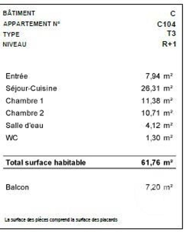 Appartement T3 à vendre - 3 pièces - 61,76 m2 - Arzon - 56 - BRETAGNE