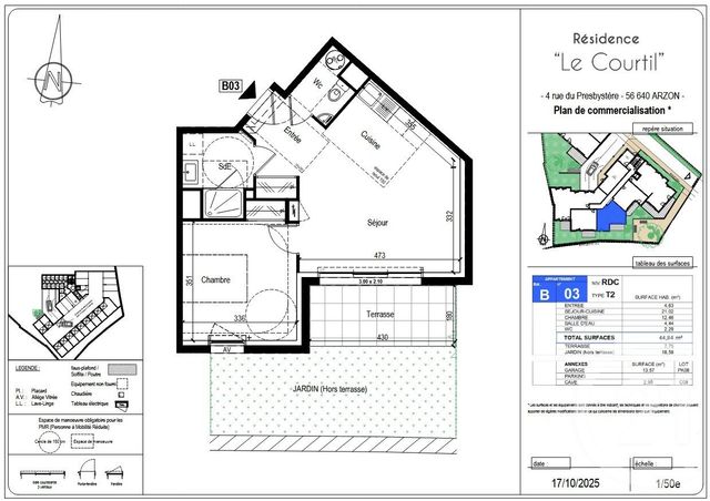 Appartement T2 à vendre ARZON