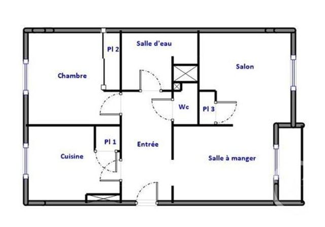 Appartement F3 à vendre - 3 pièces - 53,01 m2 - Champagne Au Mont D Or - 69 - RHONE-ALPES