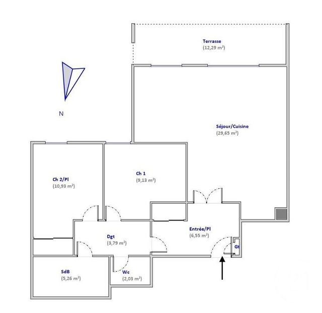 Appartement F3 &agrave; vendre - 3 pi&egrave;ces - 67 m2 - Champagne Au Mont D Or - 69 - RHONE-ALPES