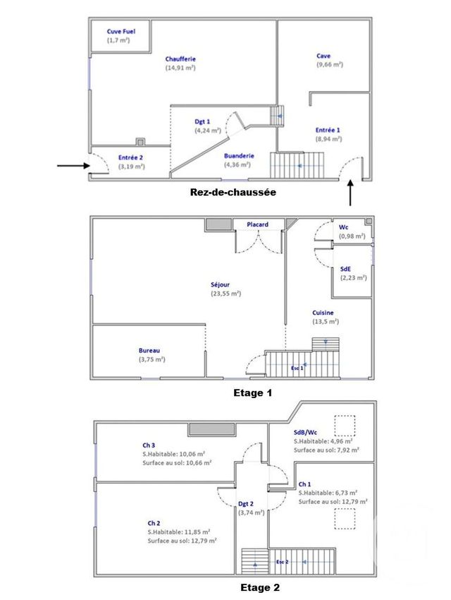 Maison &agrave; vendre - 4 pi&egrave;ces - 82,03 m2 - Rochetaillee Sur Saone - 69 - RHONE-ALPES