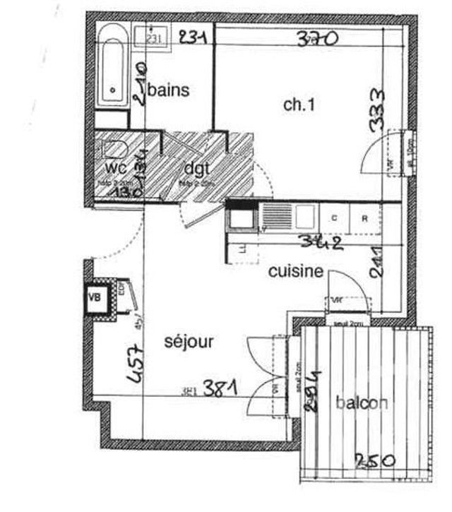Appartement 2 pièces 41 m² · à Champagne-au-Mont-d'Or · 40,8 m² · 175 000 €