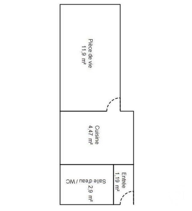 Appartement F1 à louer - 1 pièce - 20,46 m2 - Ste Suzanne - 25 - FRANCHE-COMTE