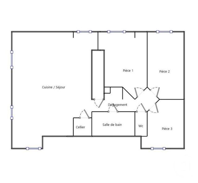 Appartement F4 &agrave; louer - 4 pi&egrave;ces - 80,60 m2 - Voujeaucourt - 25 - FRANCHE-COMTE