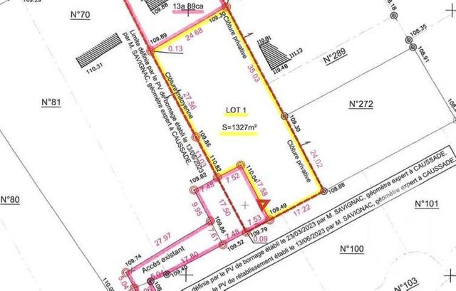 Terrain &agrave; vendre - 1459 m2 - St Etienne De Tulmont - 82 - MIDI-PYRENEES