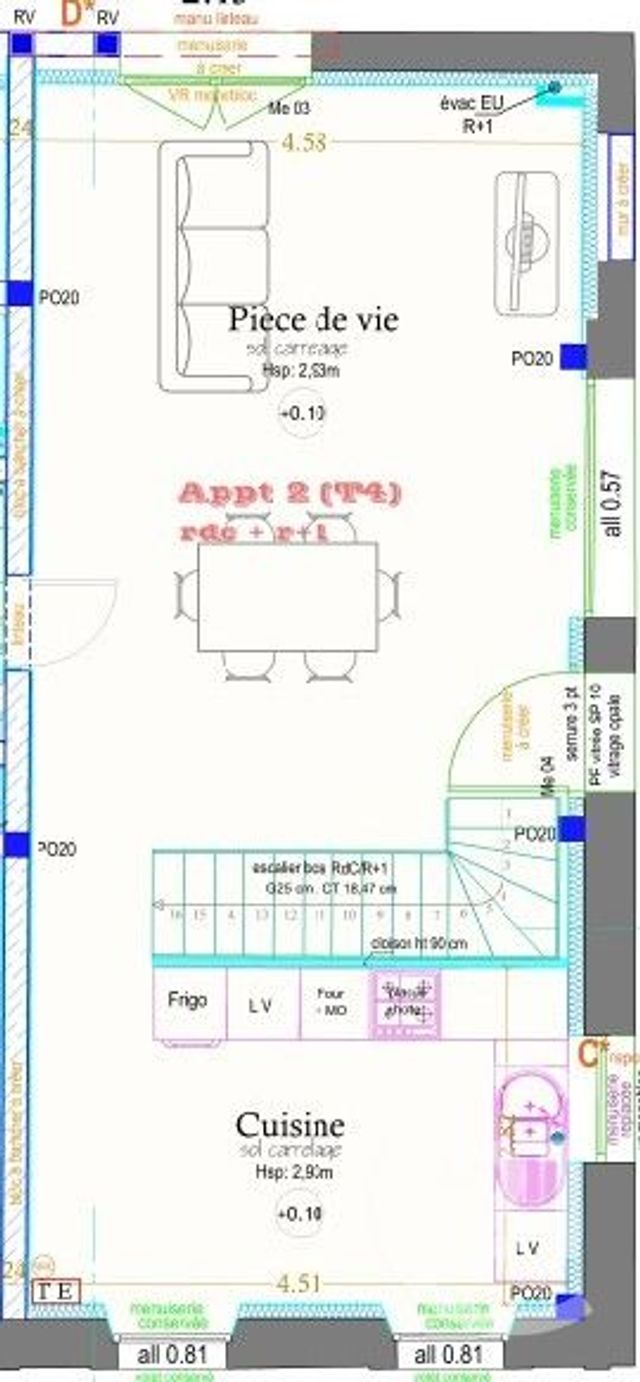 Appartement Duplex à vendre - 4 pièces - 93,49 m2 - Montauban - 82 - MIDI-PYRENEES