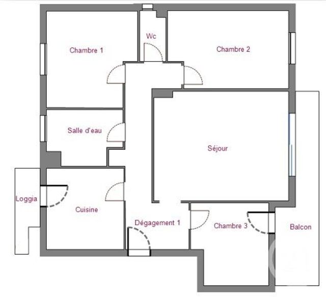 Appartement T4 &agrave; vendre - 4 pi&egrave;ces - 80,02 m2 - Montauban - 82 - MIDI-PYRENEES