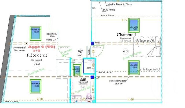 Appartement T2 &agrave; vendre - 2 pi&egrave;ces - 46,85 m2 - Montauban - 82 - MIDI-PYRENEES