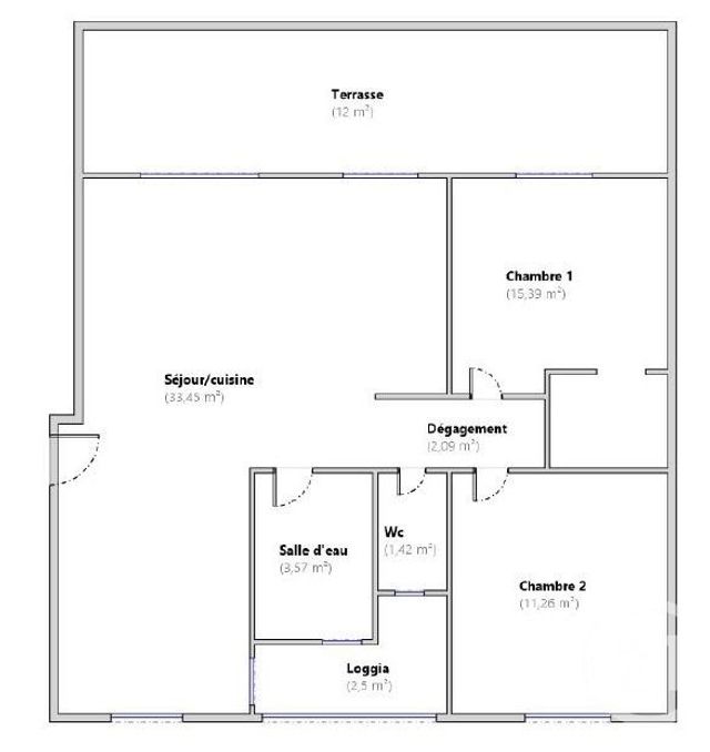 Appartement F3 à vendre - 3 pièces - 67,18 m2 - Grasse - 06 - PROVENCE-ALPES-COTE-D-AZUR